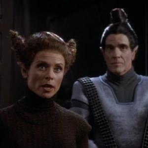 Still of Darleen Carr and Peter White in Star Trek Deep Space Nine 1993