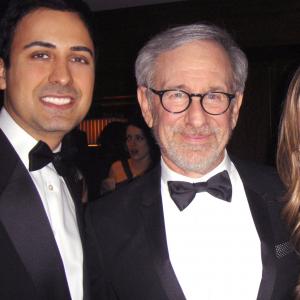 Keya Morgan and Steven Spielberg at the 2013 Oscars.
