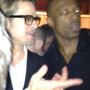 Brad Pitt  Eebra Toor at the preview of the film IN THE LAND OF BLOOD AND HONEY directed by Angelina Jolie