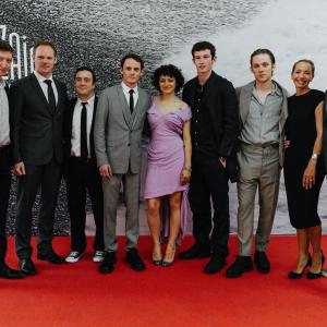 Cannes 2015 Directors Fortnight With L to R David Thompson Brent Werzner Macon Blair Anton Yelchin Alia Shawkat Callum Turner Joe Cole and Jeremy Saulnier