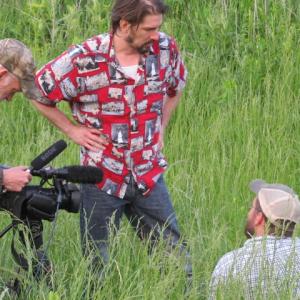 On the set on Blake Eckards Ghost of Empire Prairie with Jon Jost and Mr Eckard