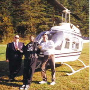 Marty at remote West Virginia location with Actor Frank DeLeo (L - he played 