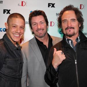 Theo Rossi and Kim Coates with Richard Wilk