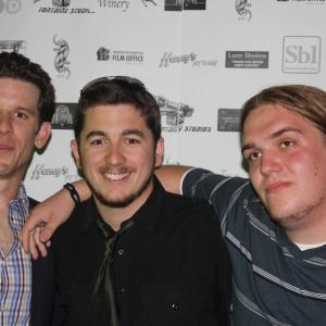 Actor Chris Harbur Director Kyle Thompson and Producer Chad Gurdgiel at The Descending premiere in Philadelphia