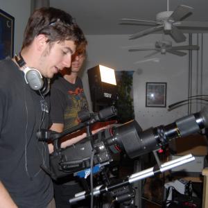 Producer Kyle Thompson on set of Super Mehra Bros