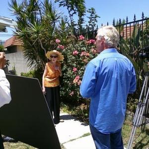 Michael Donahue directs Carla Laemmle in Pooltime, DP Scott Ressler is behind the camera