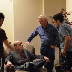 Michael Donahue discusses Mansion of Blood with Robert Picardo (Samuel Corbett) and Brian Felber (Daniel Corbett) and Matthew Ziff (Martin Corbett) who play Picardo's sons in the movie.