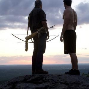 Still of Brandon Routh and Dennis Ambriz in Crooked Arrows 2012