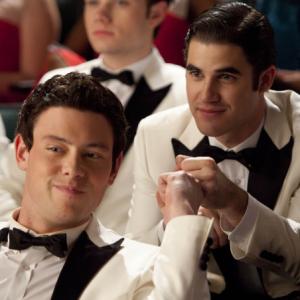 Still of Cory Monteith and Darren Criss in Glee 2009