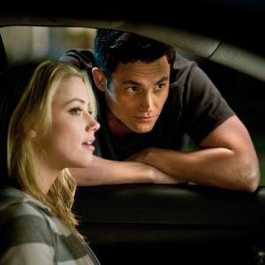 Still of Penn Badgley and Amber Heard in The Stepfather 2009