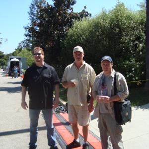 Adam Rote, Mike Painter, Russell Jones. On the set of 