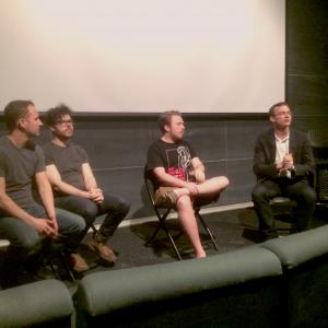 Michael Sellers Tony Oswald and Brandon Colvin at KinoscopeThe New School NYC Q  A session for their film Sabbatical