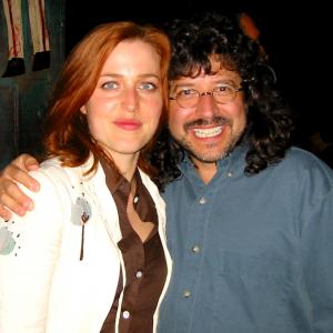 (Left to right) Gillian Anderson, Mark Bonn. Mark was Editor for 2 of the 