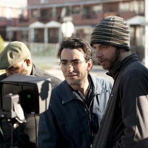 Director Elias and Cinematographer Trent Ermes on location for Gut (2012)