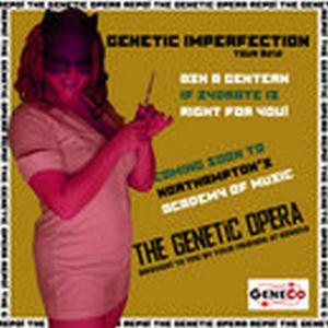 This is an advertisement photo for Repo Genetic Opera shadow cast theater group Genetic Imperfection