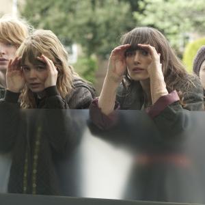 Still of Keira Knightley Carey Mulligan Domhnall Gleeson and Andrea Riseborough in Never Let Me Go 2010