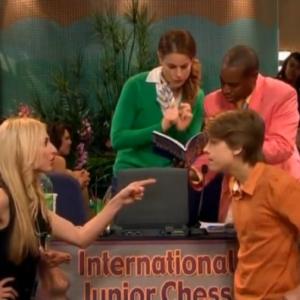 Guest starring as Sasha Matryoshka on Disneys The Suite Life on Deck In this photo Cody Kennedy Cole Sprouse Phil Lewis Erin Cardillo