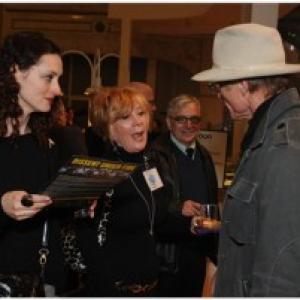 Ilana Turner, Judith Scarpone and Ed Harris at a Global Theatre Project benefit.