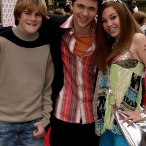 Brandon Haas, Stephen Lunsford and Kelci B. Lowry on the red carpet at the 2005 CARE Awards, Universal Studios, CA