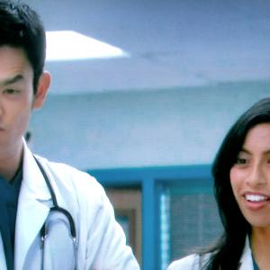 John Cho and Rasika Mathur, impressed with the protocol at Children's Hospital, only on [adult swim]