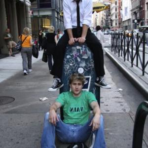 Brendan Bradley and Erik Scott Smith on location in New York City for SQUATTERS