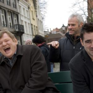 Colin Farrell, Brendan Gleeson and Martin McDonagh in Reikalai Briugeje (2008)