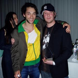With Brendan G Murphy after winning Audience Choice Award for their short film Wasted at the Other Venice Film Festival March 19 2006