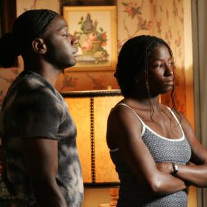 Still of Nelsan Ellis and Rutina Wesley in Tikras kraujas 2008