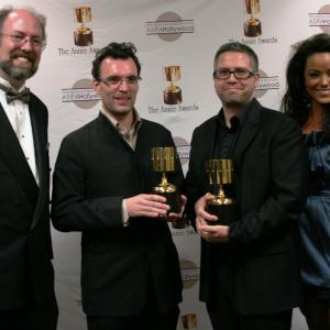John Powell, Mark Walton, Katy Mixon and Henry Jackman at event of Kung Fu Panda: Secrets of the Furious Five (2008)