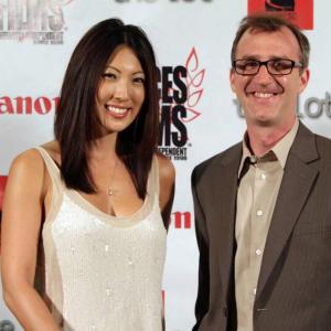 Christina Cha and Jason Duplissea on the green carpet at the Dances With Films Festival 2012  A Big Love Story 2012