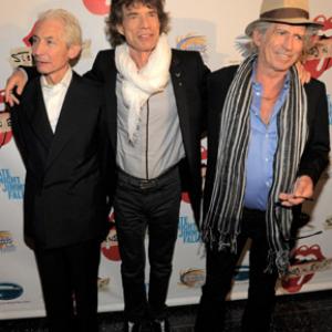 Mick Jagger Keith Richards and Charlie Watts at event of Stones in Exile 2010