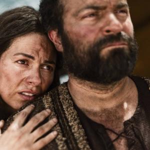 Still of Josephine Butler and Gary Oliver in The Bible 2013