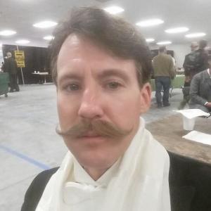 The Bolden scene I was getting ready to film took place in 1906 I had to wear this itchy fake mustache for 18 hours!