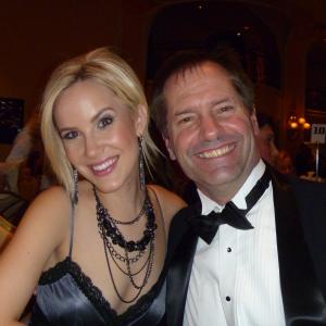 Danika Quinn with producer of Aspen The Series Greg Simmons at Night of 100 Stars Oscar event