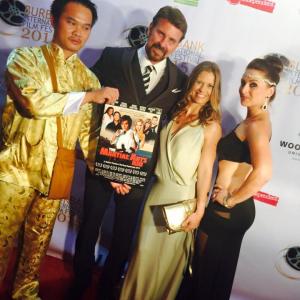 Kristie Reeves Dr Colbey Forman and Silke Kindle at the LA Premiere of The Martial Arts Kid