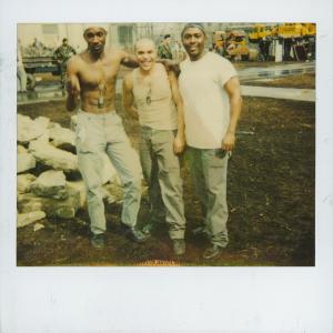 Jeffery Fagan, Michael Irby and Ray Beasley on set of The Last Castle