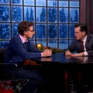 Still of Stephen Colbert and Jonah Peretti in The Colbert Report 2005