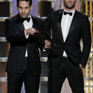 Paul Rudd and Adam Levine at event of The 72nd Annual Golden Globe Awards 2015