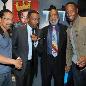 Still of Dwayne Kennedy, Arsenio Hall, Bill Cosby, and Owen Smith at The Arsenio Hall Show.
