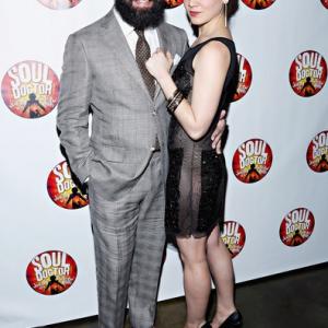 Zarah Mahler with Eric Anderson on opening night of Broadway's 