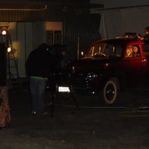 Setting up for the driving scene