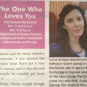 The One Who Loves You director, Katharyn Grant, featured in The Village Voice and Life on Capitol Hill