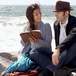 Vanessa Born and Colin Lawrence on the set of 