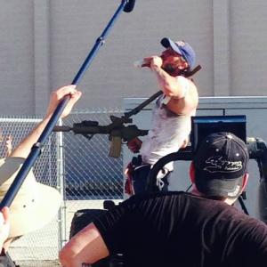 Clint James on set of Breakdown Lane Phoenix AZ September 2014