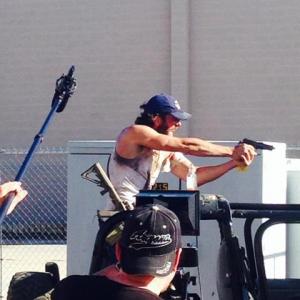 Clint James on set of Breakdown Lane Phoenix AZ September 2014