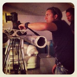 Director Matt Anderson on the set of 