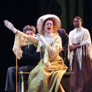 On stage as Arkandina in Checkovs The Seagull at Southern Methodist University during my MFA study