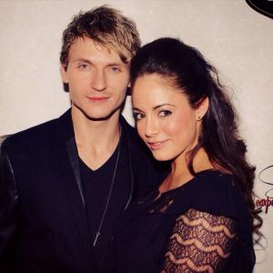 Chad Rook and Raquel Riskin at the BE SCENE Red Carpet Event