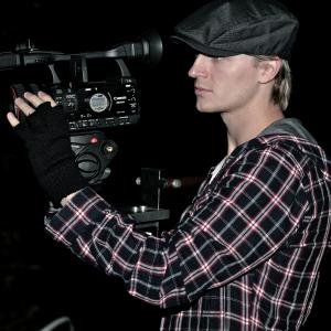 Chad Rook on set of The Doors