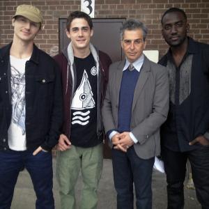 Chad Rook, Adam Butcher, Jerry Ciccoritti and Shamier Anderson on set of 
